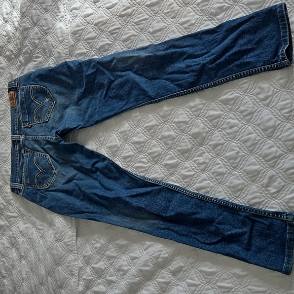 Levi's 524 Too Superlow Distressed Jeans 9M W29 L32 - Picture 8 of 14